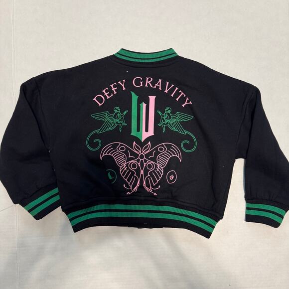 Wicked Themed Girls XS Bomber Jacket School Fall Movie Lightweight Cozy Soft - Picture 2 of 9